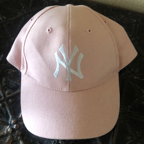 light pink ny cap
